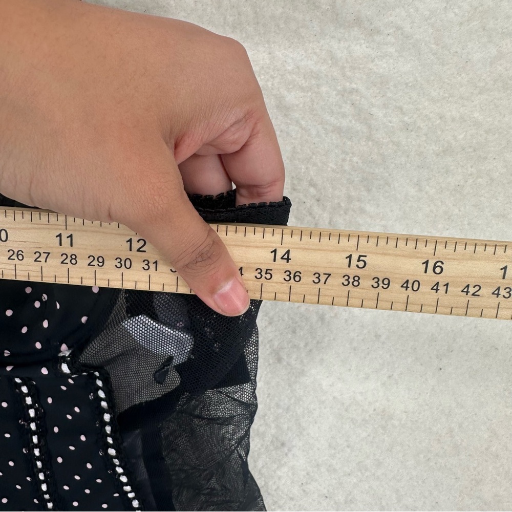 Polka Dot Vintage Y2K Rampage Black and Pink Corset Style Top/Lingerie - Picture 7 of 8